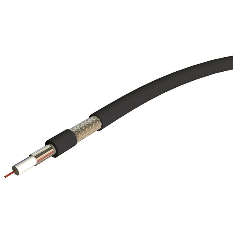 CABLE B4 PE NOIR 11DB CLASSE A ACIER CUIVRE EN 100M