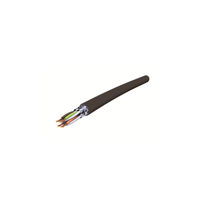 CABLE CAT6A S/FTP INT/EXT LSZH 1X4P NOIR BOX305M