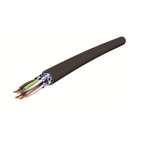 CABLE CAT6A S/FTP INT/EXT LSZH 1X4P NOIR BOX305M