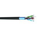 CABLE CAT6 F/UTP GAINE PE 1X4P NOIR COURONNE 100M