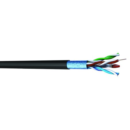 CABLE CAT6 F/UTP GAINE PE 1X4P NOIR TOURET 500M