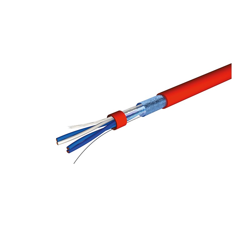 CABLE SYT1 2P 8/10 CUIVRE AE ROUGE EN 100M