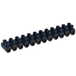 BARRETTE DE CONNEXION 12 PLOTS 2.5 MM² NOIRE