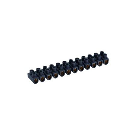 BARRETTE DE CONNEXION 12 PLOTS 2.5 MM² NOIRE