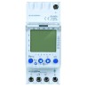 HORLOGE DIGITALE HEBDO RAIL DIN 12V 1 CONTACT INVERSEUR