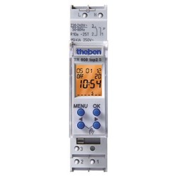 HORLOGE PROG DIGITALE HEBDO RAIL DIN 1 MODULE 220V