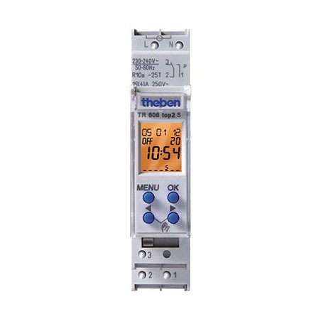 HORLOGE PROG DIGITALE HEBDO RAIL DIN 1 MODULE 220V