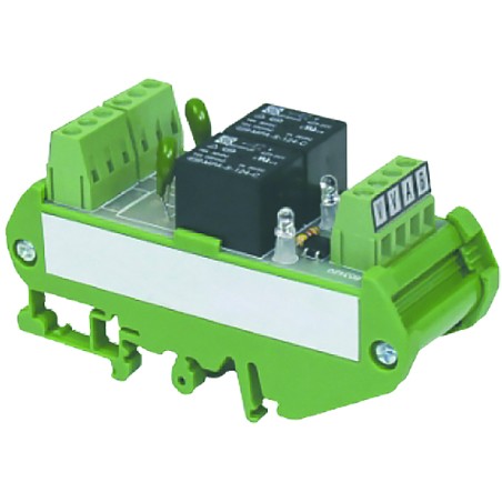 MODULE RELAIS DIN 12VAC/DC 2 REL MAX 250VAC 10A 30VDC 10A