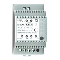 ALIMENTATION RAIL DIN 3M 230V / 12VDC (12-14V) / 5A