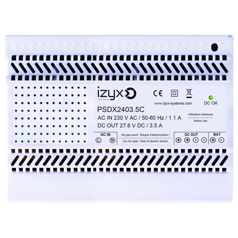 Alimentation DIN 230VCA/24VDC 2.5A - Plus Domotique