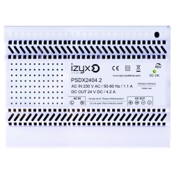 ALIMENTATION RAIL DIN 100-240V AC / 24V DC / 4.2A 7 MODULES