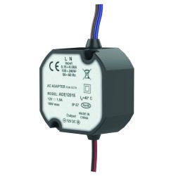 ALIMENTATION RONDE ENCASTRABLE VIA POT 60 12VDC 1.5A