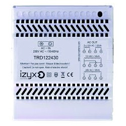 TRANSFO DIN 230V AC / 12/24V AC (2.5A / 1.25A) 5 MODULES