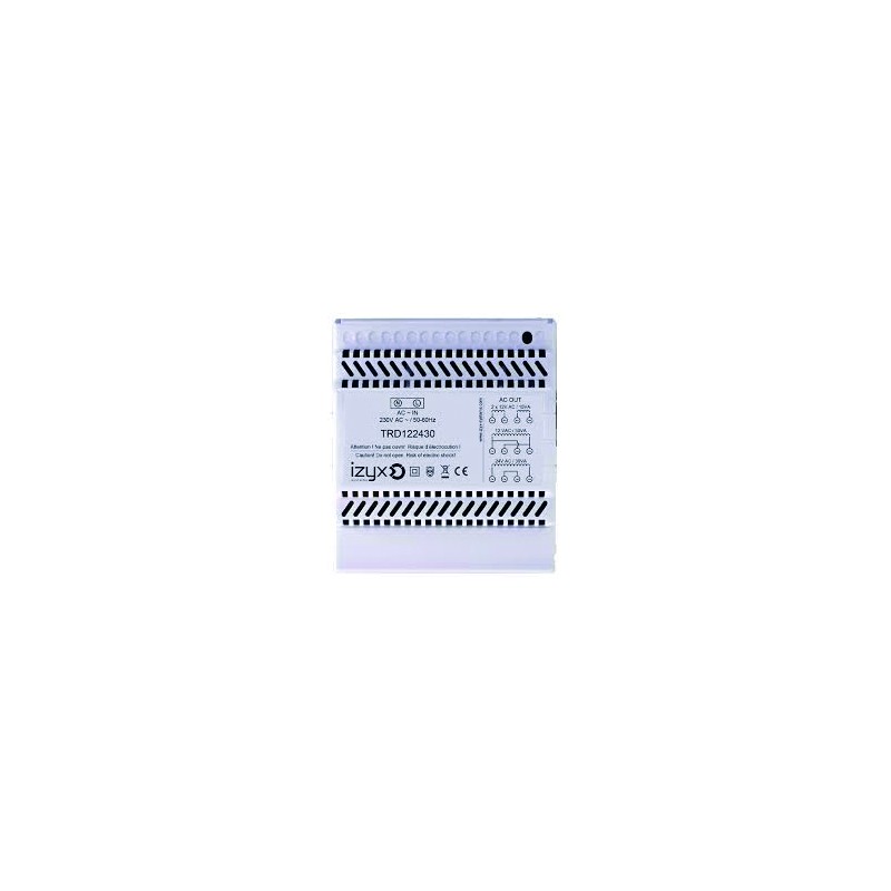 TRANSFO DIN 230V AC / 12/24V AC (2.5A / 1.25A) 5 MODULES