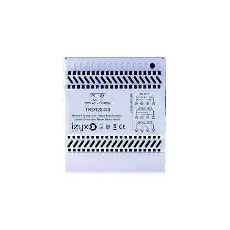 TRANSFO DIN 230V AC / 12/24V AC (2.5A / 1.25A) 5 MODULES