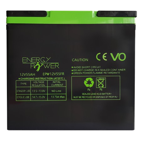 BATTERIE ENERGY POWER 12V 55AH EN BAC V0