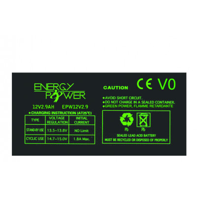 BATTERIE ENERGY POWER 4V 3.5AH EN BAC V0