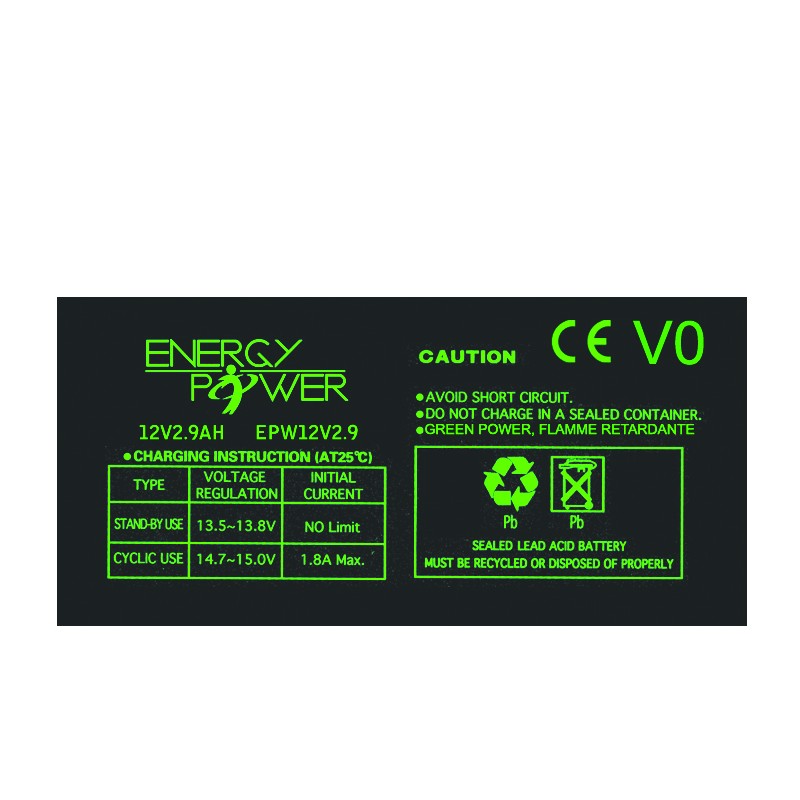 BATTERIE ENERGY POWER 4V 3.5AH EN BAC V0