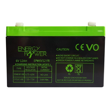 BATTERIE ENERGY POWER 6V 12AH EN BAC V0