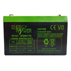 BATTERIE ENERGY POWER 6V 7AH EN BAC V0