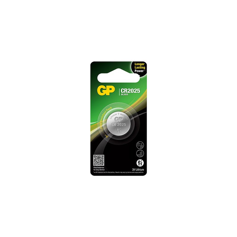 PILE BOUTON LITHIUM 3V CR2025 (BLISTER DE 1 PCE)