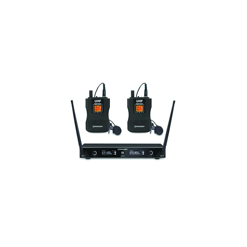 ENSEMBLE UHF DOUBLE DIVERSITY AVEC 2 MICROS CRAVATES