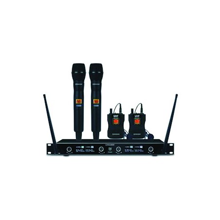 ENSEMBLE UHF DOUBLE DIVERSITY AVEC 2 MICRO MAIN ET 2 CRAVATE