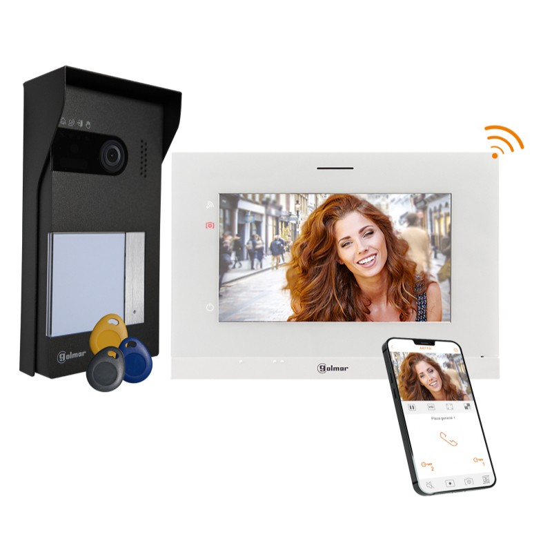 KIT VIDÉO COULEUR SOUL 1 APPEL AVEC MONITEUR 7'' WIFI À MÉMO