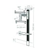 COLONNE SUPPORT ORIENTABLE TÉLÉ ET TABLETTE EN 1 EXOSTAND