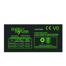 BATTERIE ENERGY POWER 12V 0.8AH EN BAC V0