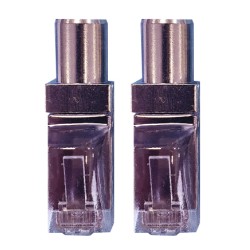 ADAPTATEUR RJ45 VERS IEC MALE BALUN (blister de 2pcs)