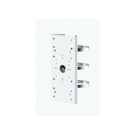 SUPPORT POTEAUX ACIER INOXYDABLE BLANC