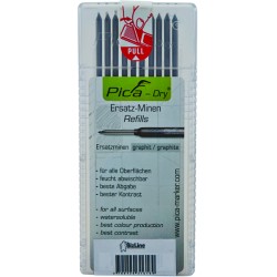 MINES DE RECHANGE CRAYON PICA DRY (ROUGE JAUNE NOIR)