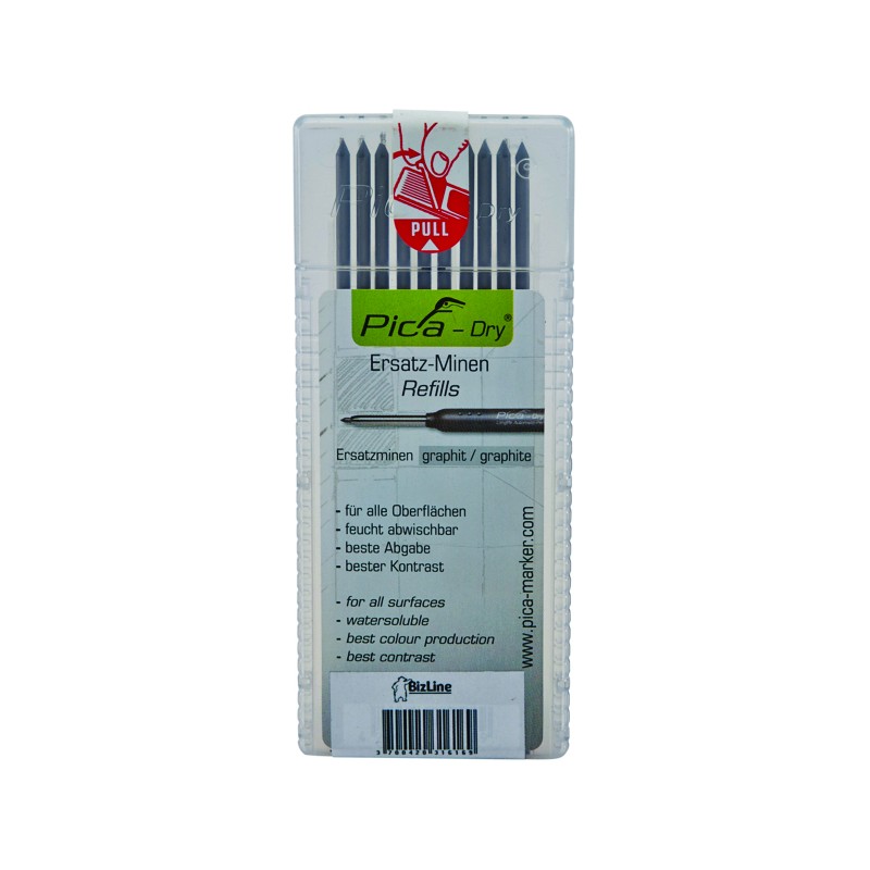 MINES DE RECHANGE CRAYON PICA DRY (ROUGE JAUNE NOIR)