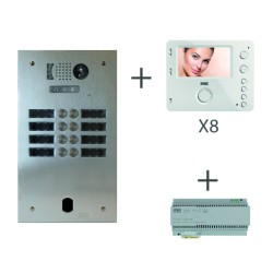 KIT VIDEO ALU 2R 8 BP...