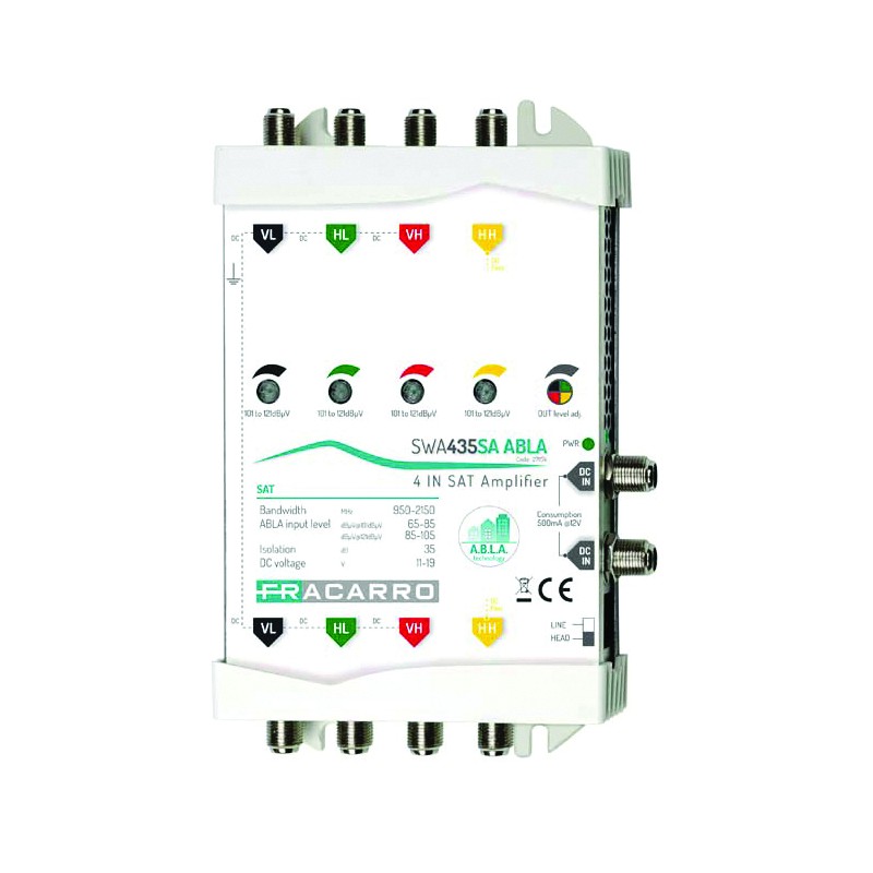 AMPLI BIS 4 ENTREES 4 SORTIES - 36DB - TELEALIMENTE