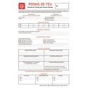 PERMIS DE FEU (LIASSE DE 50 FORMULAIRES EN 3 EXEMPLAIRES)