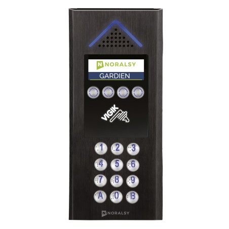 INTERPHONE 4G MINI ALU NOIRE + CLAVIER A ENCASTRER