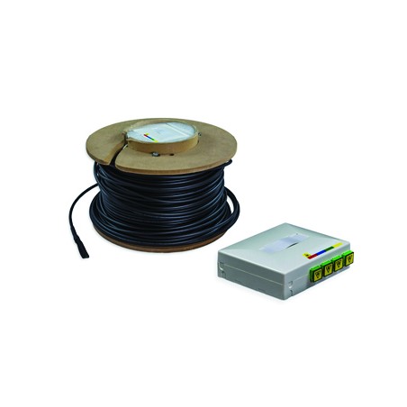 KIT PRECO FTTH 1FO G657A2 100M EXT PTO FORMAT PRISE MUR/DIN