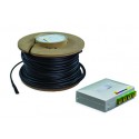 KIT PRECO FTTH 4FO G657A2 100M INT/EXT PTO FORMAT PRISE MUR/DIN