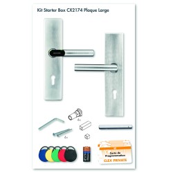 KIT STARTERBOX CX2174 BEQUILLE SUR PLAQUE LARGE MAIN DROITE