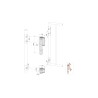 CHARNIÈRE HYDRAULIQUE FERMETURE AUTO RÉGLABLE ARGENT