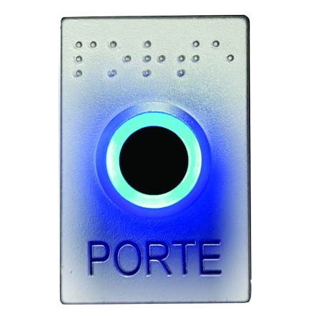 BOUTON POUSSOIR SANS CONTACT - CHROME MAT