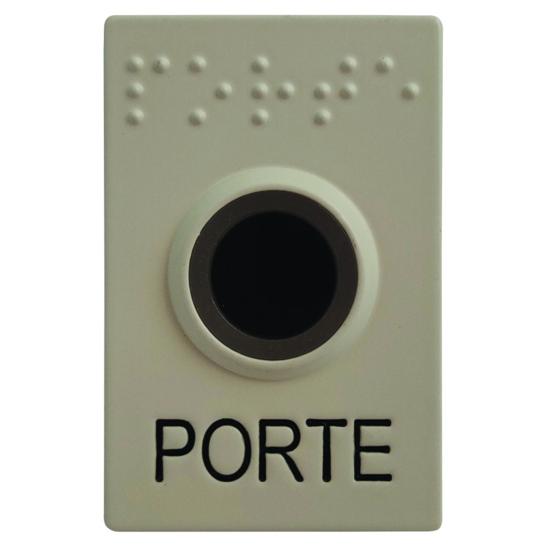 BOUTON POUSSOIR SANS CONTACT - BLANC