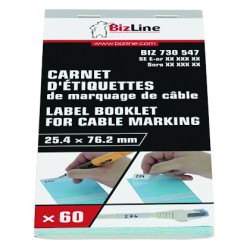 CARNET MARQUAGE CÂBLE. 60...