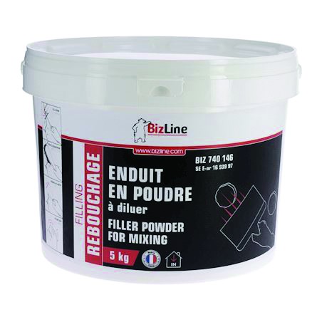 ENDUIT DE REBOUCHAGE STANDARD. POUDRE À DILUER. SEAU (5 KG)