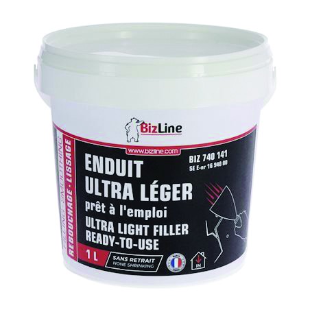 ENDUIT DE REBOUCHAGE/LISSAGE ULTRA LÉGER. SEAU (1 L)