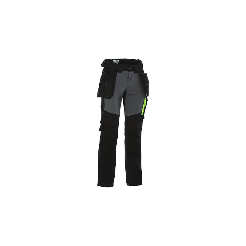 PANTALON AKER AVEC POCHES PORTE-OUTILS NOIR/GRIS TAILLE 52