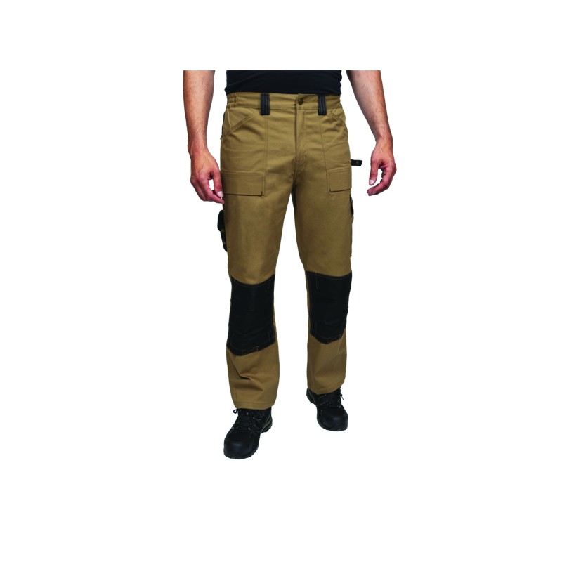 PANTALON DE TRAVAIL BIZLINE TAILLE 48 BEIGE/NOIR