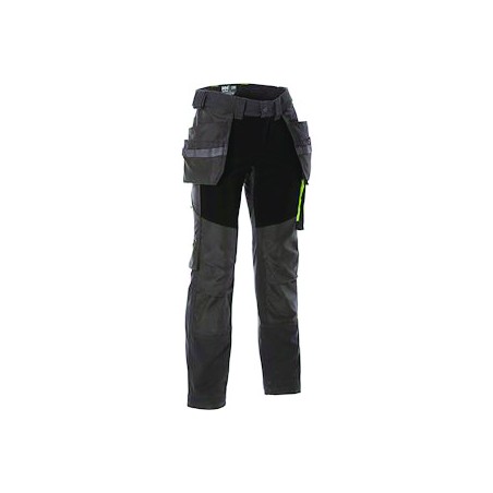 PANTALON AKER AVEC POCHES PORTE-OUTILS GRIS/NOIR TAILLE 40